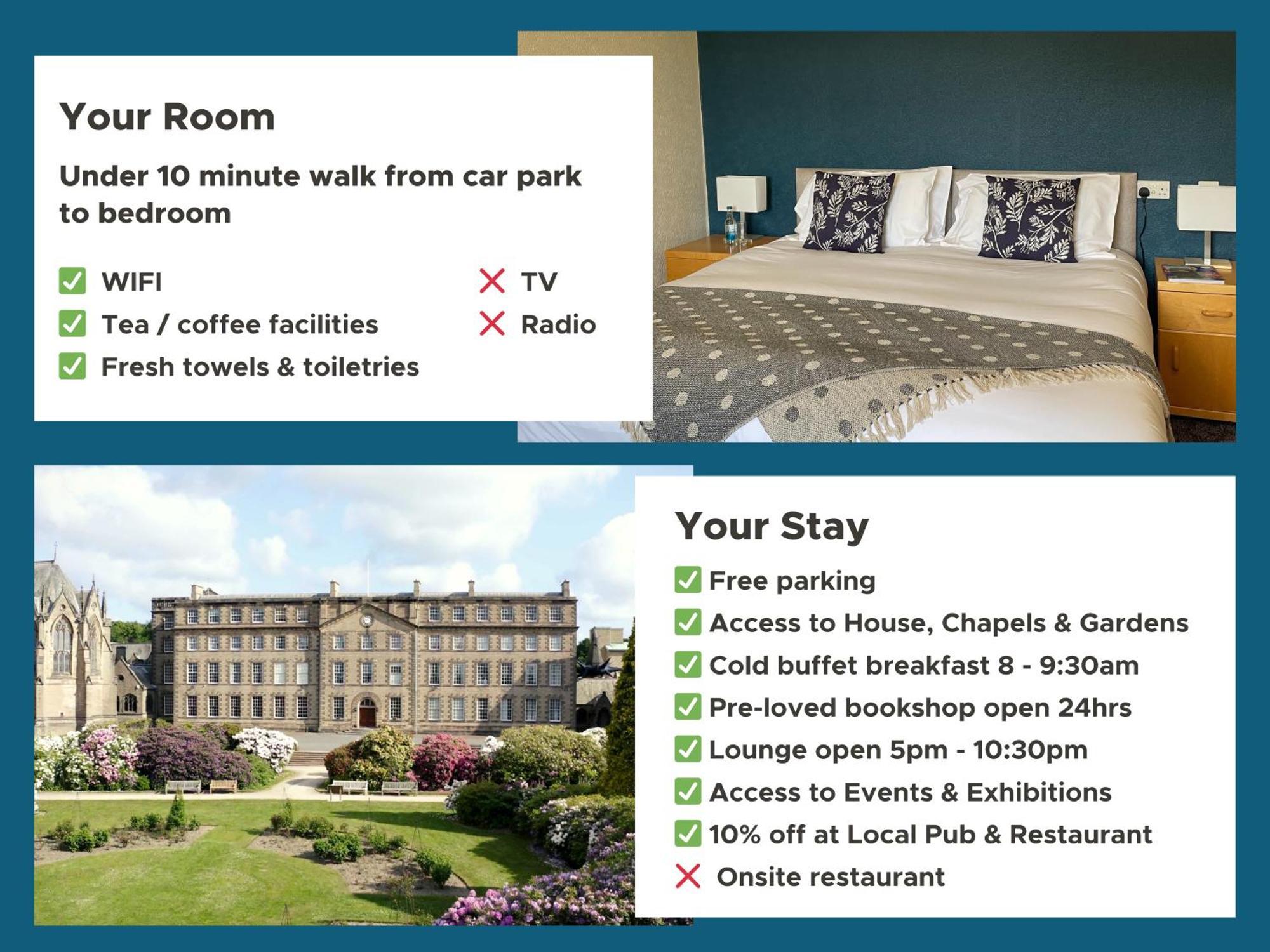 Ushaw Historic House, Chapels & Gardens Bed & Breakfast Durham Rom bilde